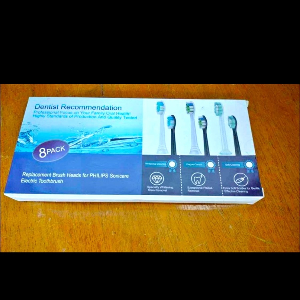 New 8 replacement brush heads for Sonicare.